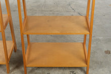 Load image into Gallery viewer, Pair of Modern Wood Ladder Bookshelves with Five-Tier Open Shelving
