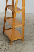 Load image into Gallery viewer, Pair of Modern Wood Ladder Bookshelves with Five-Tier Open Shelving
