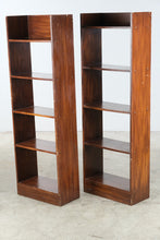 Load image into Gallery viewer, Pair of Narrow Wood Bookcases with Open Shelving

