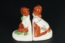 Load image into Gallery viewer, Vintage Dutch Folk Porcelain Bookends – Boy &amp; Girl Figurines
