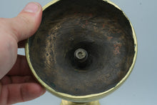 Load image into Gallery viewer, Antique Brass Candlesticks Pair Tall Baluster Turned Victorian Style
