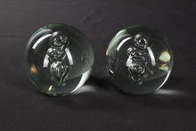 Load image into Gallery viewer, Pair of Bubbled Glass Paperweights

