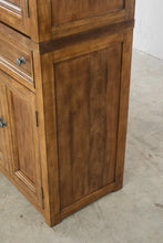 Load image into Gallery viewer, Pair of Tall Wood Storage Cabinets with Drawers and Adjustable Shelves
