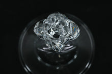 Load image into Gallery viewer, Art Glass Floral Twist Candle Holders – Clear Sculpted Pair, 3.5"
