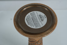 Load image into Gallery viewer, Pair of Hand-Carved Wood Pillar Candle Holders – Boho Rustic Style (Pier 1 Imports, 12”)
