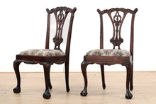 Load image into Gallery viewer, Pair of Acanthus Carved Chippendale Dining Chairs
