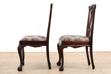 Load image into Gallery viewer, Pair of Acanthus Carved Chippendale Dining Chairs
