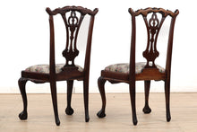 Load image into Gallery viewer, Pair of Acanthus Carved Chippendale Dining Chairs
