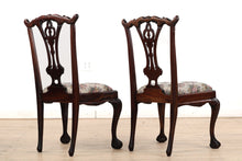 Load image into Gallery viewer, Pair of Acanthus Carved Chippendale Dining Chairs
