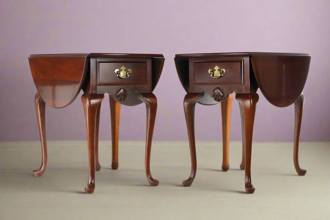 Pair of Cherry Pembroke Side Tables