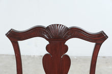Load image into Gallery viewer, Pair of Chippendale Style Mahogany Armchairs with Plaid Upholstery
