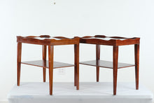 Load image into Gallery viewer, Pair of Tray Top Mahogany Side Tables
