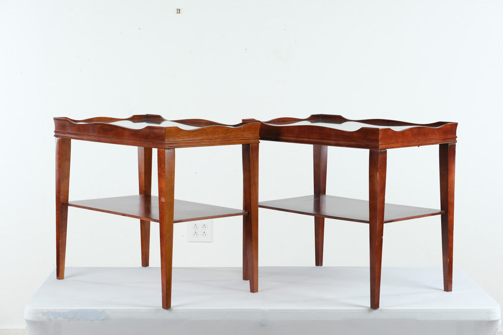 Pair of Tray Top Mahogany Side Tables