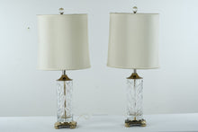 Load image into Gallery viewer, Pair of Crystal Lamps - German - Signed
