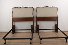 Load image into Gallery viewer, Pair of French Upholstered Twin Size Beds
