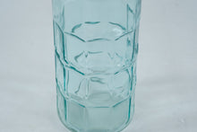 Load image into Gallery viewer, Set of 2 Aqua Glass Bottles Hobnail and Paneled Tall Decorative 12 Inch

