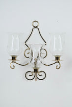 Load image into Gallery viewer, Pair of Gold 3-Tiered Wall Sconces
