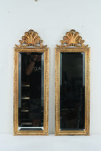 Load image into Gallery viewer, Pair of Gilded Shell Crest Wall Mirrors by Carolina Mirror Co. – 31.5&quot; Tall | Ornate Traditional Style
