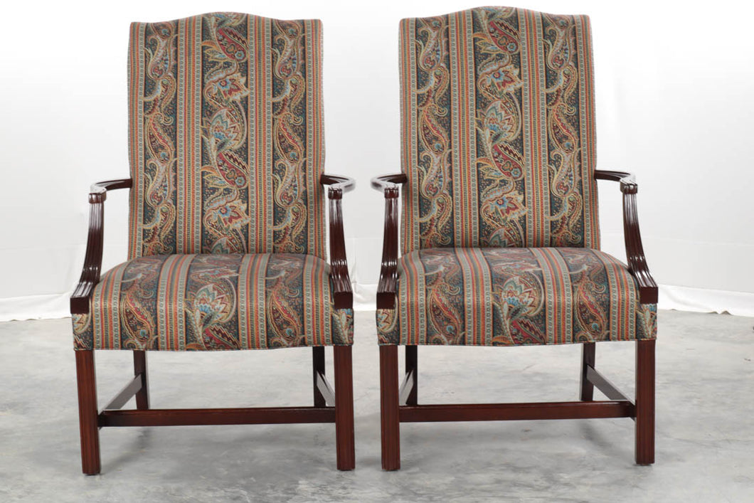 Pair of Hancock and Moore Arm Chairs