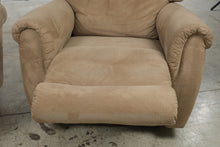 Load image into Gallery viewer, Pair of La-Z-Boy Swivel Rocker Recliners in Tan Upholstery
