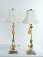Load image into Gallery viewer, Berman Gold Gilt Table Lamps Pair 32 Inch Neoclassical Style with Shades
