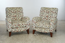 Load image into Gallery viewer, Lane Furniture Pair of Upholstered Recliner Chairs with Botanical Pattern
