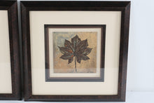 Load image into Gallery viewer, Framed Botanical Leaf Wall Art Prints Set of 2 Contemporary Nature Decor
