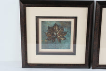 Load image into Gallery viewer, Framed Botanical Leaf Wall Art Prints Set of 2 Contemporary Nature Decor
