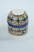 Load image into Gallery viewer, Pair of Lidded Moroccan Jars – Fes Naji (Handpainted Ceramic, Set of 2)
