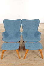 Load image into Gallery viewer, Pair of MCM Acantha Lounge Chairs and Ottomans
