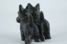 Load image into Gallery viewer, Vintage Cast Iron Scottish Terrier Double Dog Figurine Black Scottie Pair
