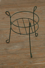Load image into Gallery viewer, Set of Green Metal Plant Stands – Round Garden Display Holders (12&quot; Diameter x 15.5&quot; Tall)
