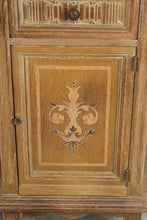 Load image into Gallery viewer, Pair of Oak Nightstands with Marquetry Doors and Single Drawer
