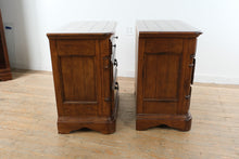 Load image into Gallery viewer, Traditional Wood Nightstands Set of 2 Three Drawer Bedside Tables 32 Inch
