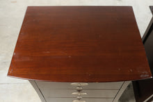 Load image into Gallery viewer, Pair of Contemporary Cherry Finish 3 Drawer Nightstands End Tables
