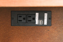 Load image into Gallery viewer, Pair of Rustic Wood End Tables / Nightstands with USB Charging and Cabinet Storage
