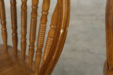 Load image into Gallery viewer, Pair of Solid Oak Windsor Counter Height Bar Stools with Spindle Backs
