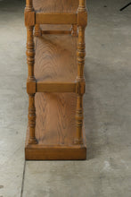 Load image into Gallery viewer, Pair of Solid Oak Open Bookcases with Turned Spindle Posts
