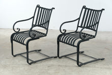 Load image into Gallery viewer, Pair of Summer Classics Black Iron Cantilever Armchairs
