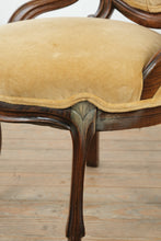 Load image into Gallery viewer, Pair of Victorian Style Tufted Parlor Chairs with Velvet Velour Upholstery
