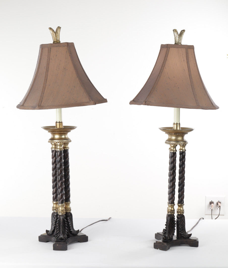 Pair of Pillared Lamps by Uttermost