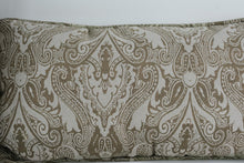 Load image into Gallery viewer, Pair Decorative Throw Pillows Beige Damask Pattern 2 Sizes Set

