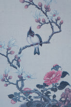 Load image into Gallery viewer, Pair of Framed Asian Bird and Floral Vase Prints with Gold Mats 16.5 x 18.5
