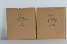 Load image into Gallery viewer, Pair of Framed Asian Bird and Floral Vase Prints with Gold Mats 16.5 x 18.5
