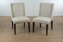 Load image into Gallery viewer, Pair of Safavieh Upholstered Dining Chairs with Nailhead Trim in Neutral Linen
