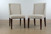 Load image into Gallery viewer, Pair of Safavieh Upholstered Dining Chairs with Nailhead Trim in Neutral Linen
