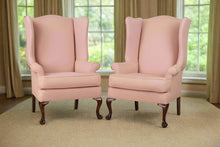 Load image into Gallery viewer, Pair of Soft Pink Wingback Chairs
