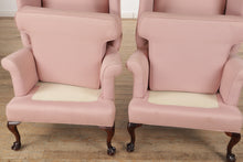 Load image into Gallery viewer, Pair of Soft Pink Wingback Chairs
