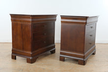 Load image into Gallery viewer, Pair of Sumter Furniture Dark Cherry Nightstands with Felt Lined Drawers
