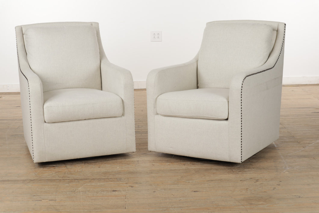 Pair of Swiveling Annie Anne Arm Chairs